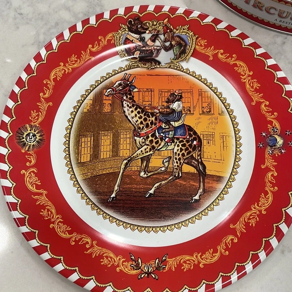 COPY - Vintage Circus tin plates by Restoration Hardware
